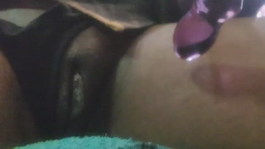 dildo ebony wet pussy clip