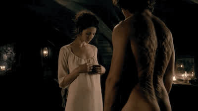 caitriona balfe celebrity romantic sensual undressing clip