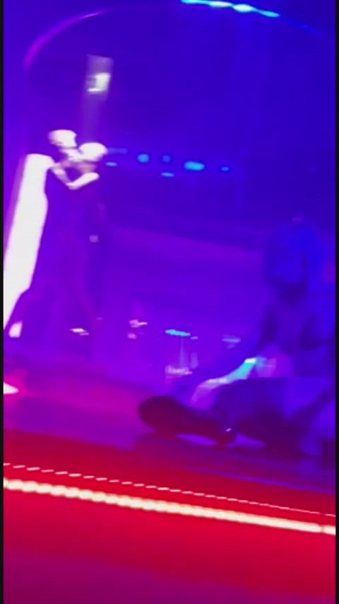 blue dancing pole dance strip stripper striptease clip