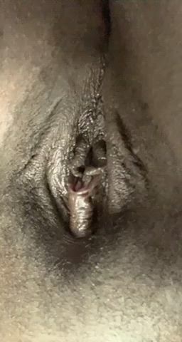 BBW Ebony Hairy Pussy Pussy Spread clip