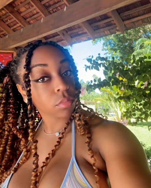 big tits boobs busty cleavage ebony natural tits tease thick tit worship tits clip