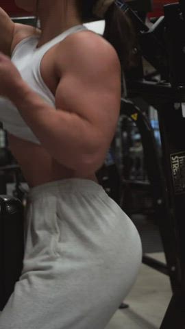 fitness muscles muscular girl workout clip