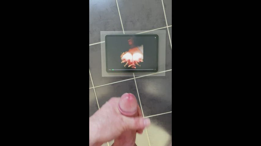 cum cum on tits cumshot handjob male masturbation solo tribute clip