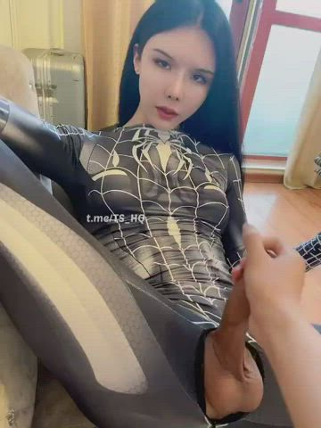 costume handjob trans clip