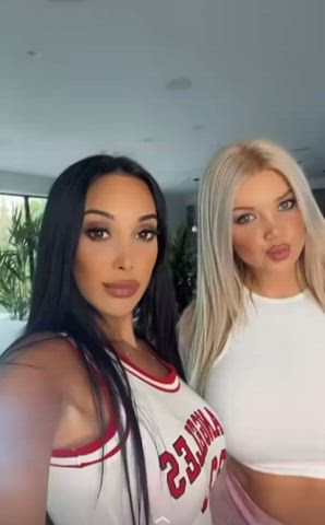 Blonde Brunette Model clip
