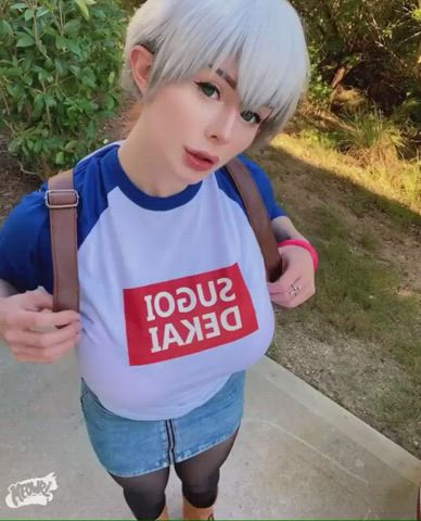 boobs boobs donna bouncing tits callie cosplay cosplay fake boobs clip