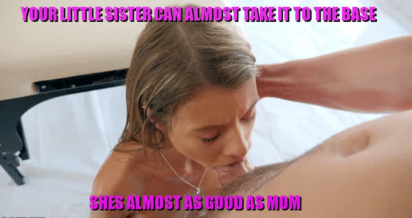 blowjob caption deepthroat family sister clip