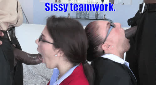 BBC Blowjob Caption Oral Sissy clip