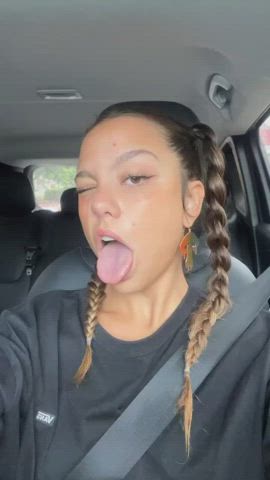bruce venture brunette tongue fetish clip