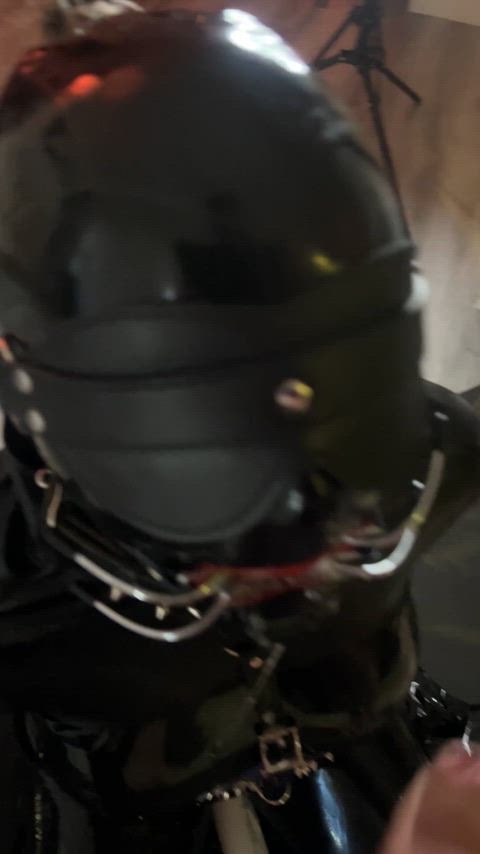 Cumming right into my ring gagged mouth then all the way down my throat