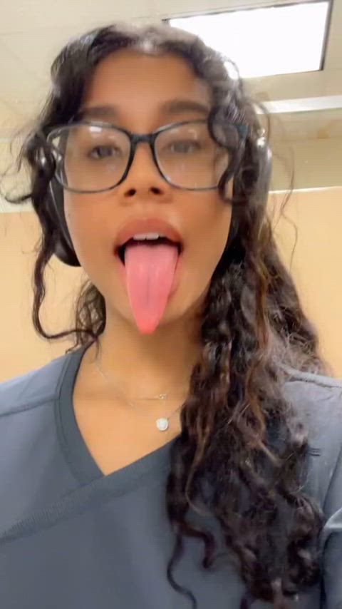 latina long tongue tongue tongue fetish clip
