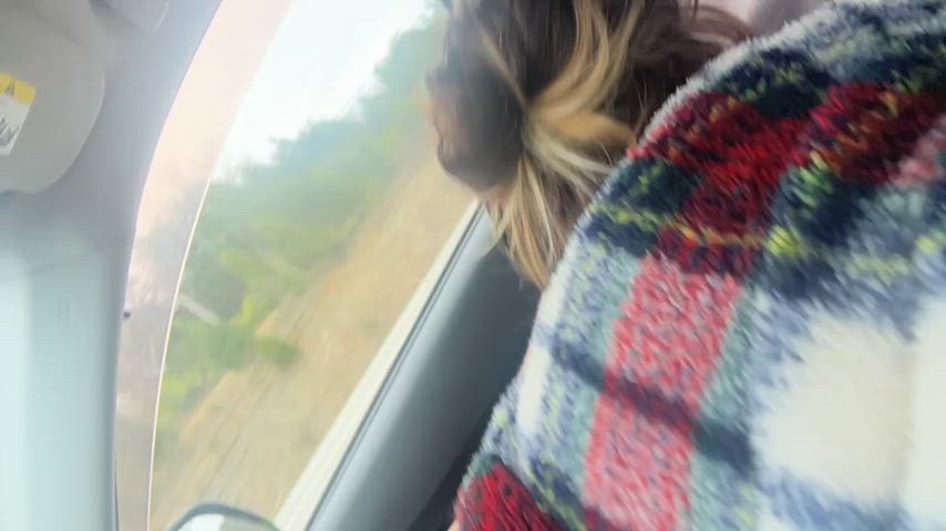 Amateur blow job in the car
