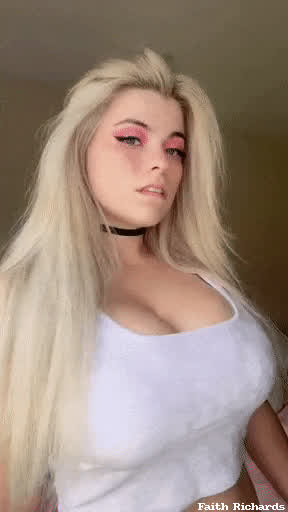 big tits blonde non-nude sfw smile clip
