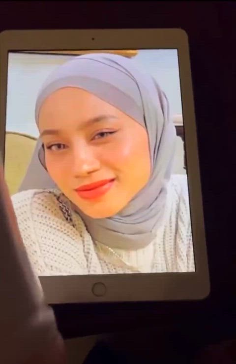 big dick cumshot ejaculation hijab malaysian masturbating muslim precum tribute clip