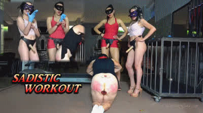 couple gym lesbian strap on clip
