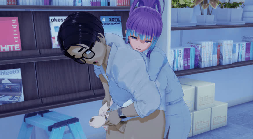femdom handjob hentai clip