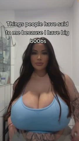 busty cleavage huge tits clip