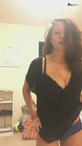 ass boobs brunette busty dirty talk petite strip teasing clip