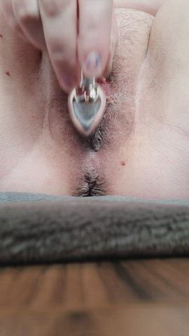 butt plug cum masturbating pussy solo clip
