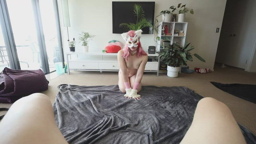 blowjob licking petplay clip