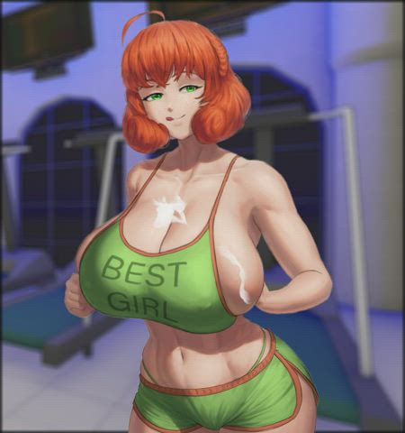 animation cleavage cum on tits titty drop clip