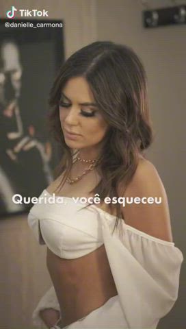 body brazilian brown eyes brunette dani dress facial goddess tease tiktok clip