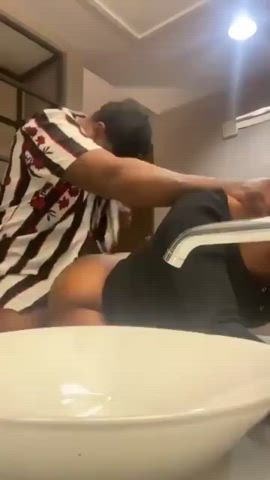 ebony ebony couple public standing doggy clip