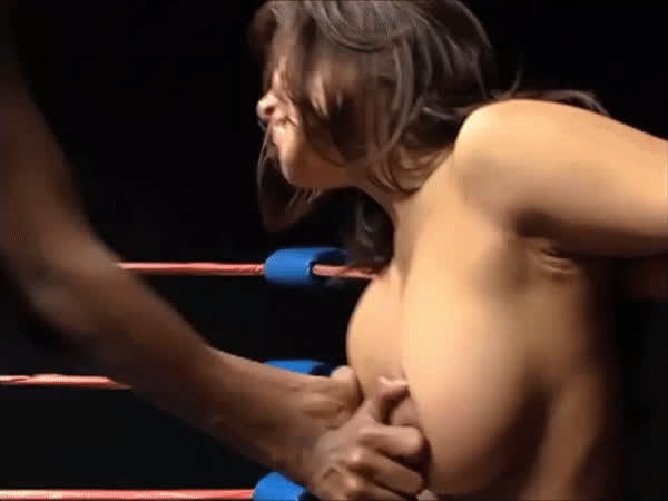 akira lane asian big tits brunette wrestling clip