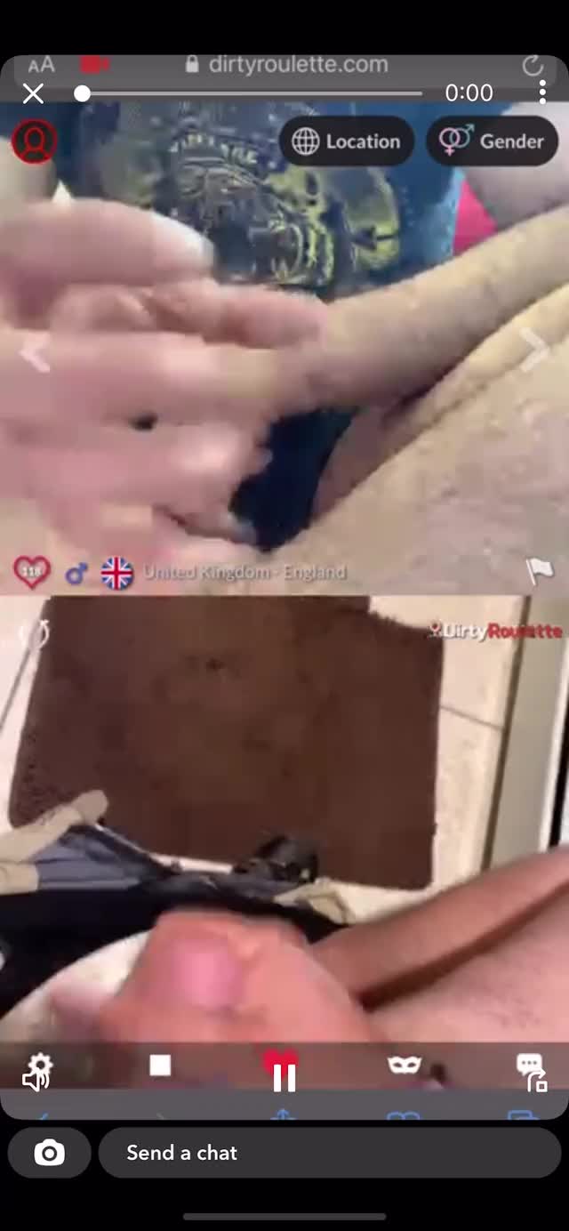Huge load for a dude on dirtyroulette, got him really excited