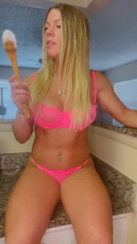 amateur babe blonde creamy licking milf onlyfans tease clip