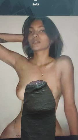cock cum cum on tits cumshot tribbing tribute uncut clip