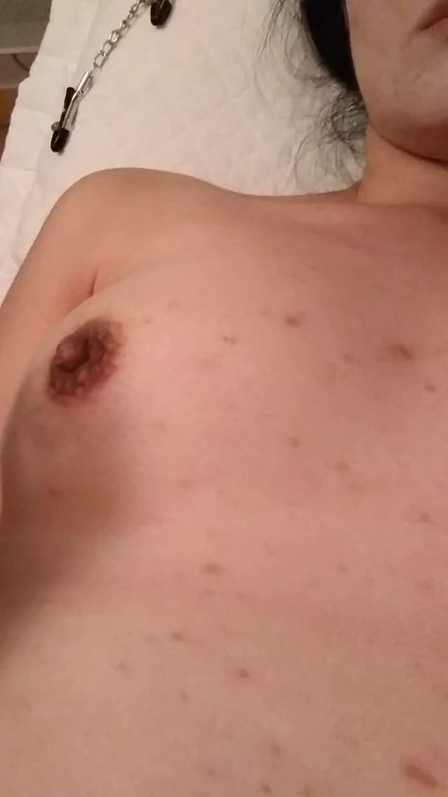 Nipple clamps make me soooo wet