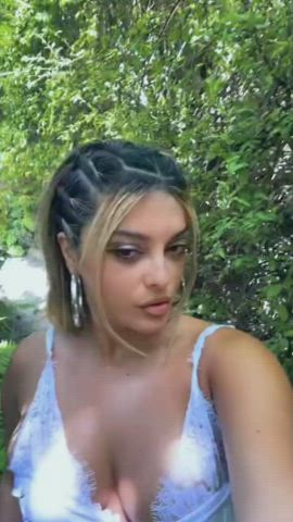 bebe rexha cleavage lingerie clip
