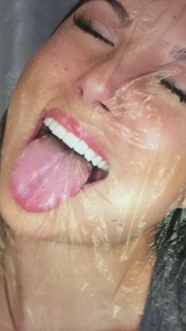 asian cum cumshot long tongue tongue fetish tribbing tribute clip