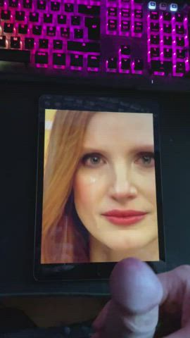 celebrity cum jessica chastain tribute clip