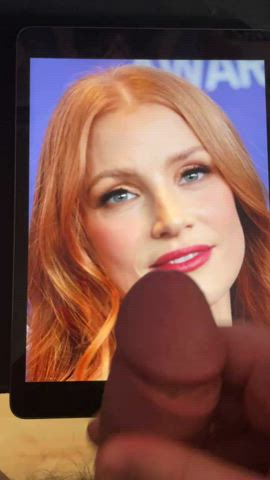 celebrity cumshot jessica chastain tribute clip