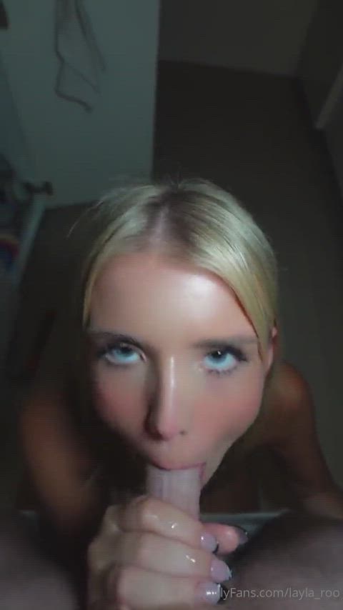 blowjob cum swallow cumshot deepthroat facial tanlines clip