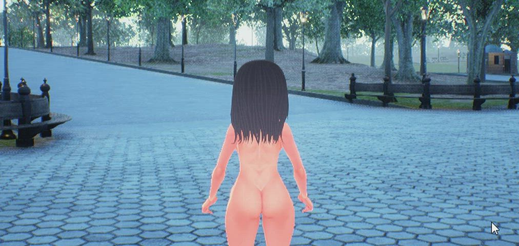 3D Exhibitionism Exhibitionist Flashing Naked Nude clip