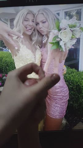 blonde cum cumshot cute dress teens tongue fetish tribute clip