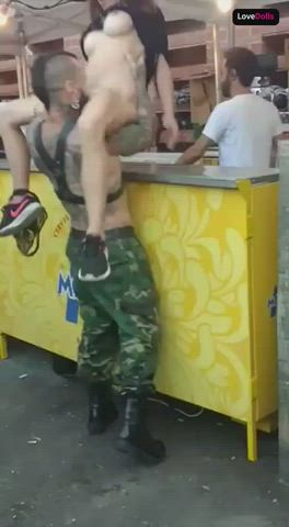 Public Pussy Licking Sucking clip