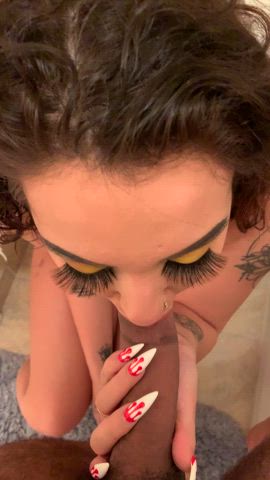amateur blowjob eye contact latina clip
