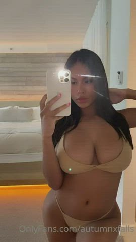 autumn falls big tits bikini clip
