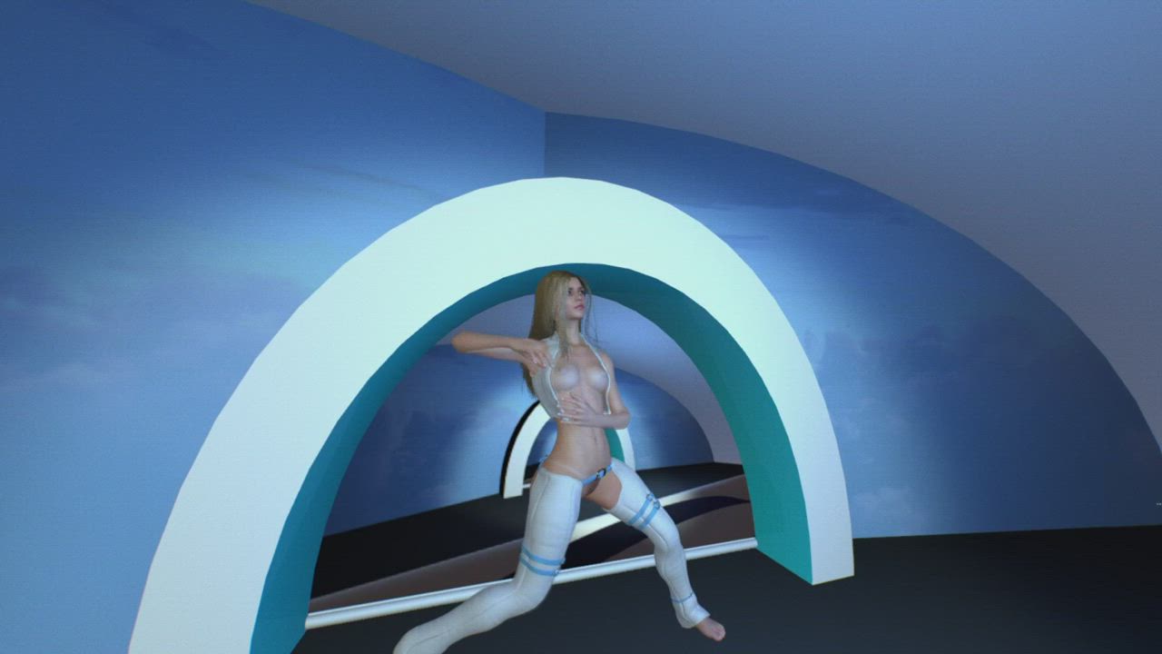3D Gamer Girl VR clip