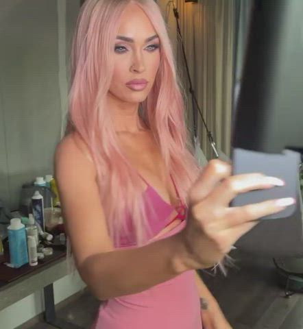 cleavage fake tits megan fox clip