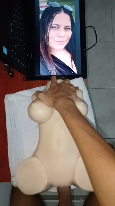 jerk off milf masturbating sex doll tribute clip