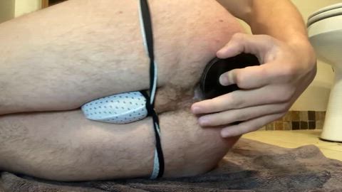 hairy ass huge dildo sloppy clip