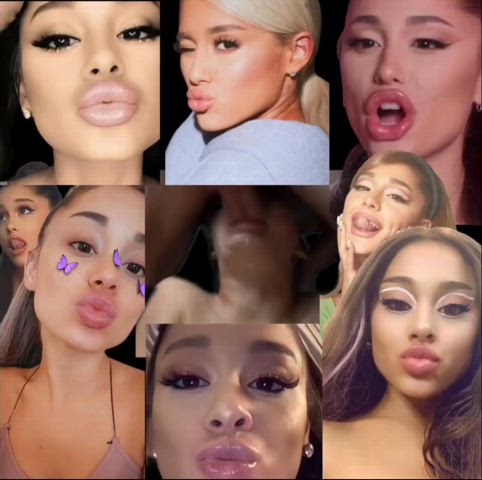 ariana grande celebrity cum edit face fuck lips clip
