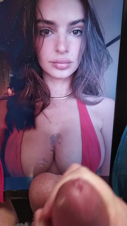 cum cumshot emily ratajkowski jerk off male masturbation tribute clip