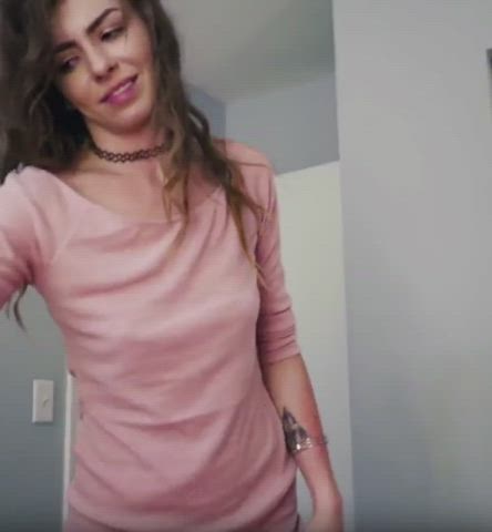 babe brunette pussy tits clip