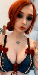 Boobs Cosplay Redhead clip